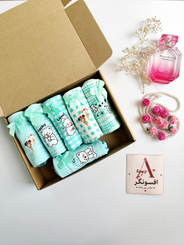 پک شورت نخ پنبه عروسکی فیروزه ای 3XL