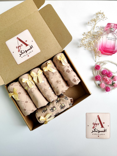 شورت نخ پنبه عروسکی شکلاتی وارداتی 3XL پک ۶ عددی